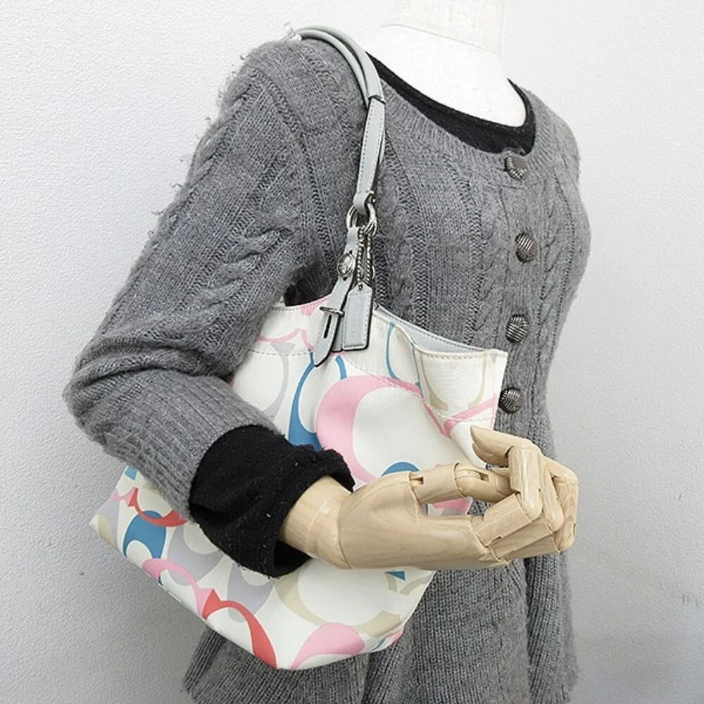 Euc Rare Coach Pastel Signature C's Tote Bag Purse m